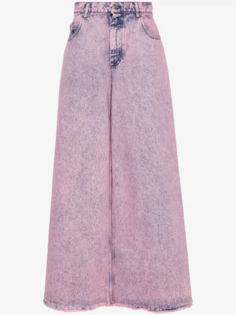 Marni marble-effect wash wide-leg jeans