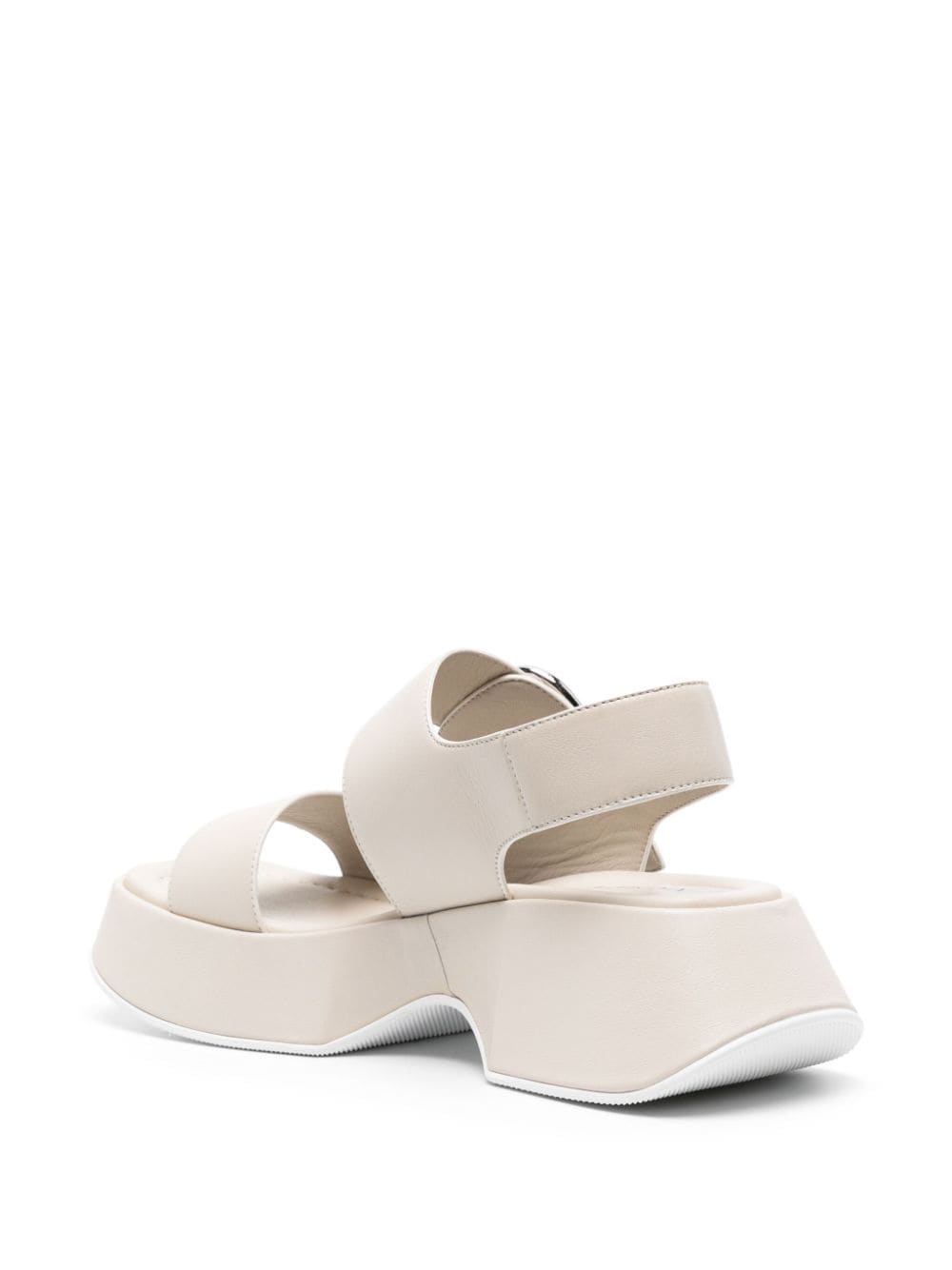 Shop Vic Matie Flatform Leather Sandals In Neutrals