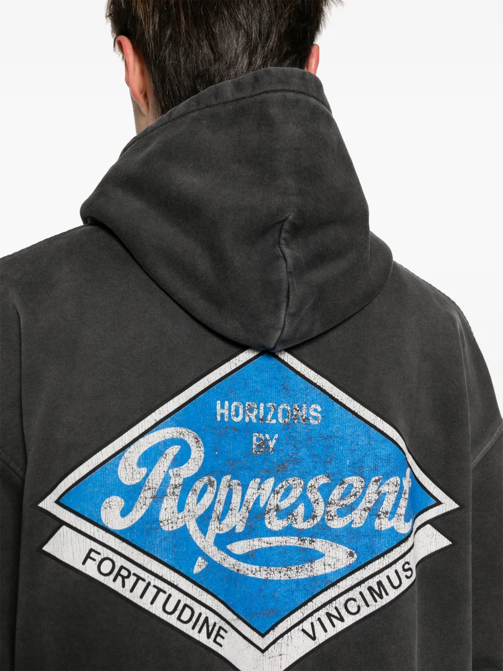 Represent Hoodie met logoprint Grijs