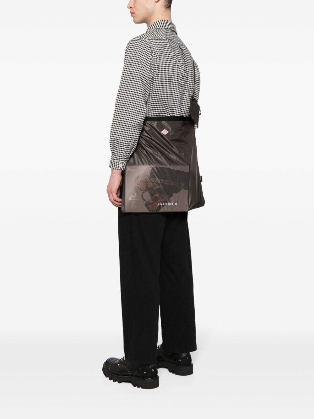 Shop Danton Cordura Rip Shoulder Bag In Brown