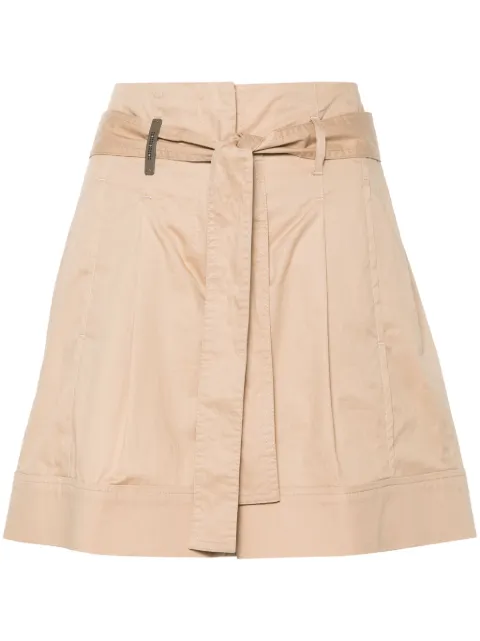 Peserico shorts con cintura paper bag