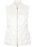 Peserico bead-embellished puffer vest - Neutrals