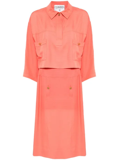CHANEL Pre-Owned 1990-2000s cotton shirt skirt set