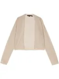 Seventy lurex-detail cropped cardigan - Neutrals
