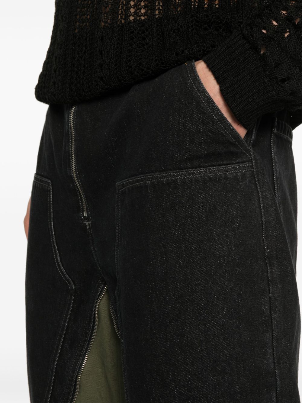 Andersson Bell High waist straight jeans Zwart