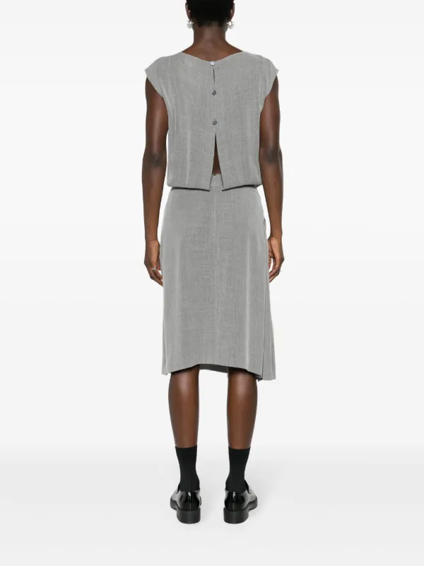 chanel drop waist dress CHANEL 94305 04A Size 6 Black Nylon Belted Sheath Cocktail Dress – Sui  Generis Designer Consignment main image 1