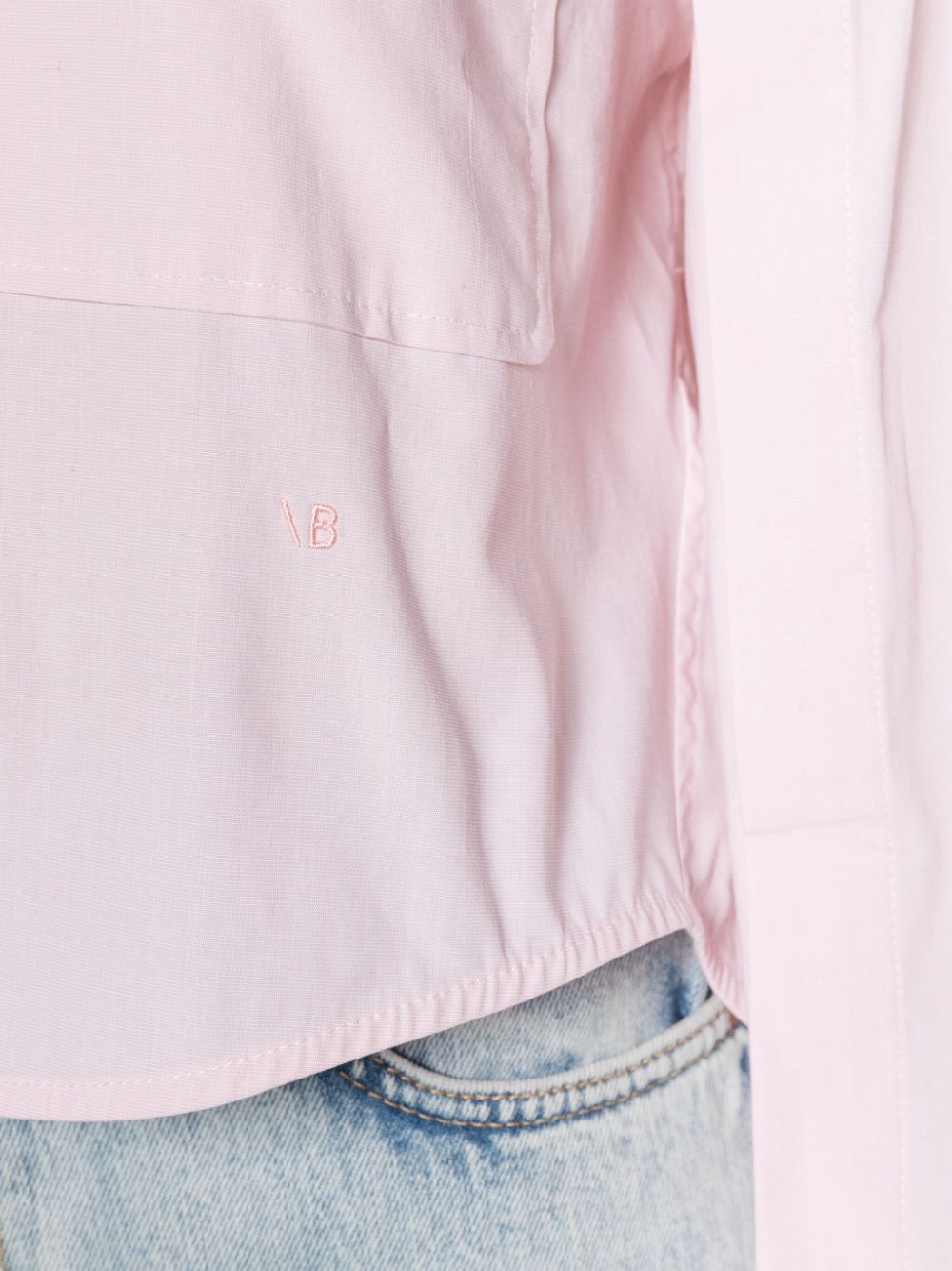 Shop Victoria Beckham Button-up Cropped Shirt In Pink