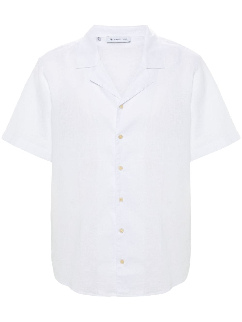 Manuel Ritz Overhemd met slub textuur Wit