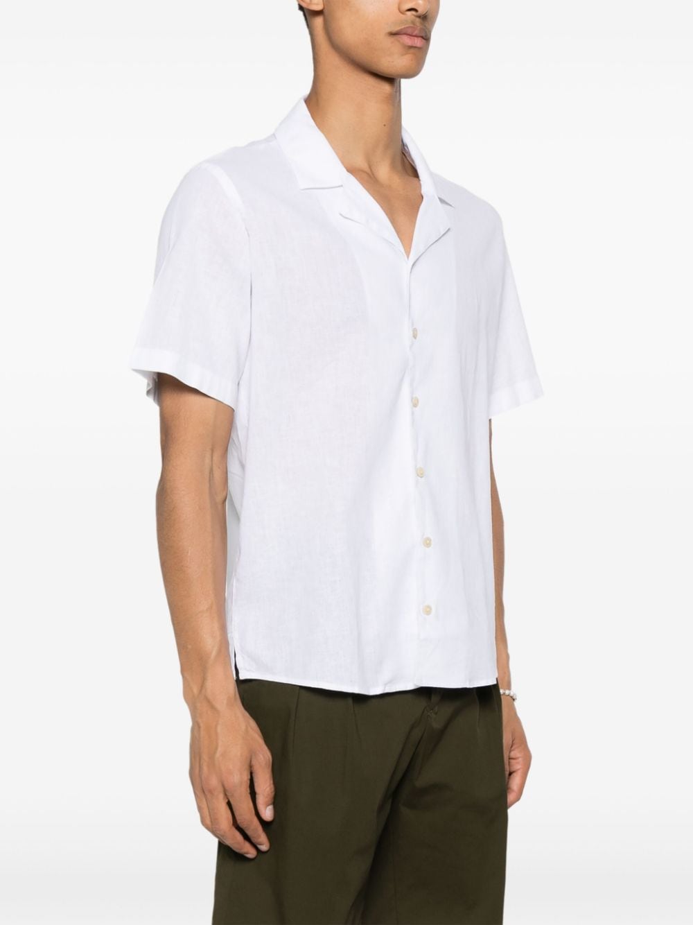 Shop Manuel Ritz Slub-texture Shirt In White