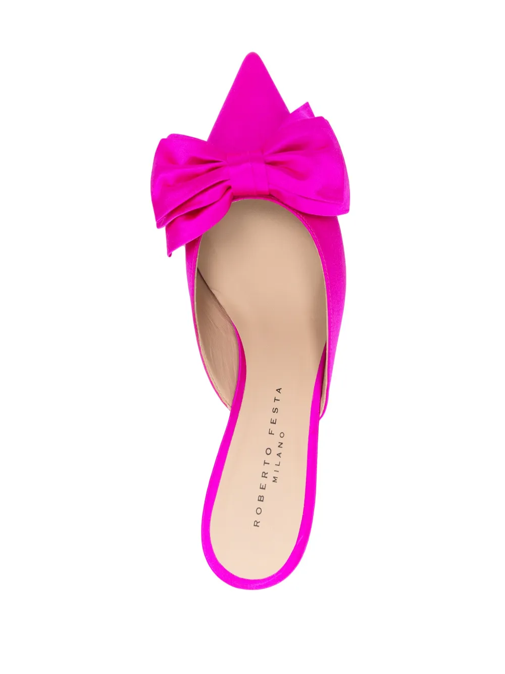 Shop Roberto Festa Solis 50mm Satin Mules In Pink