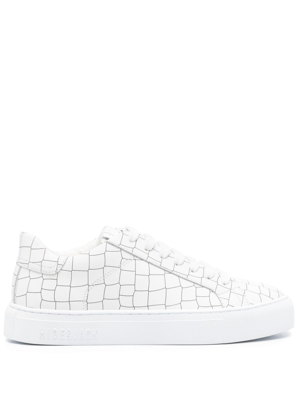 Hide&Jack Essence Croco sneakers met textuur Wit