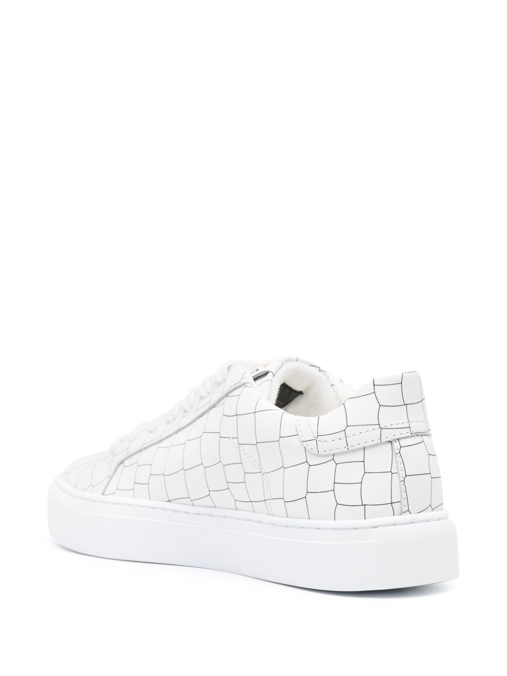 Hide&Jack Essence Croco sneakers met textuur Wit