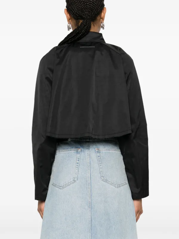 MM6 Maison Margiela single-stitch Logo Cropped Jacket - Farfetch