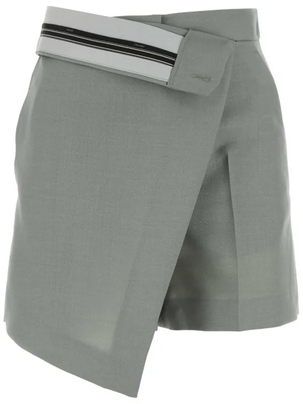 FENDI Wrap mohair blend Shorts Grey FARFETCH CA