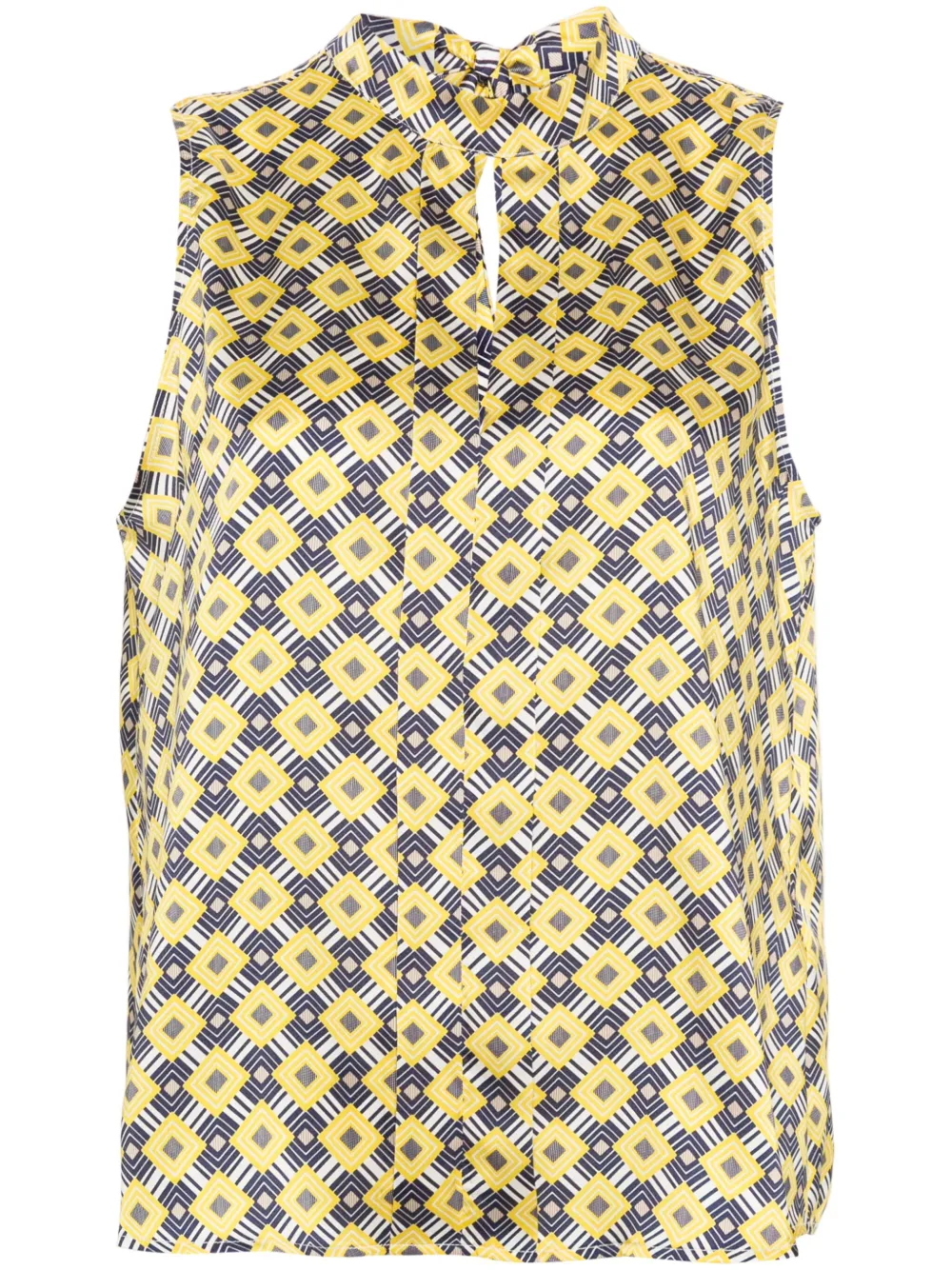 Shop Liu •jo Geometric-pattern Blouse In Yellow