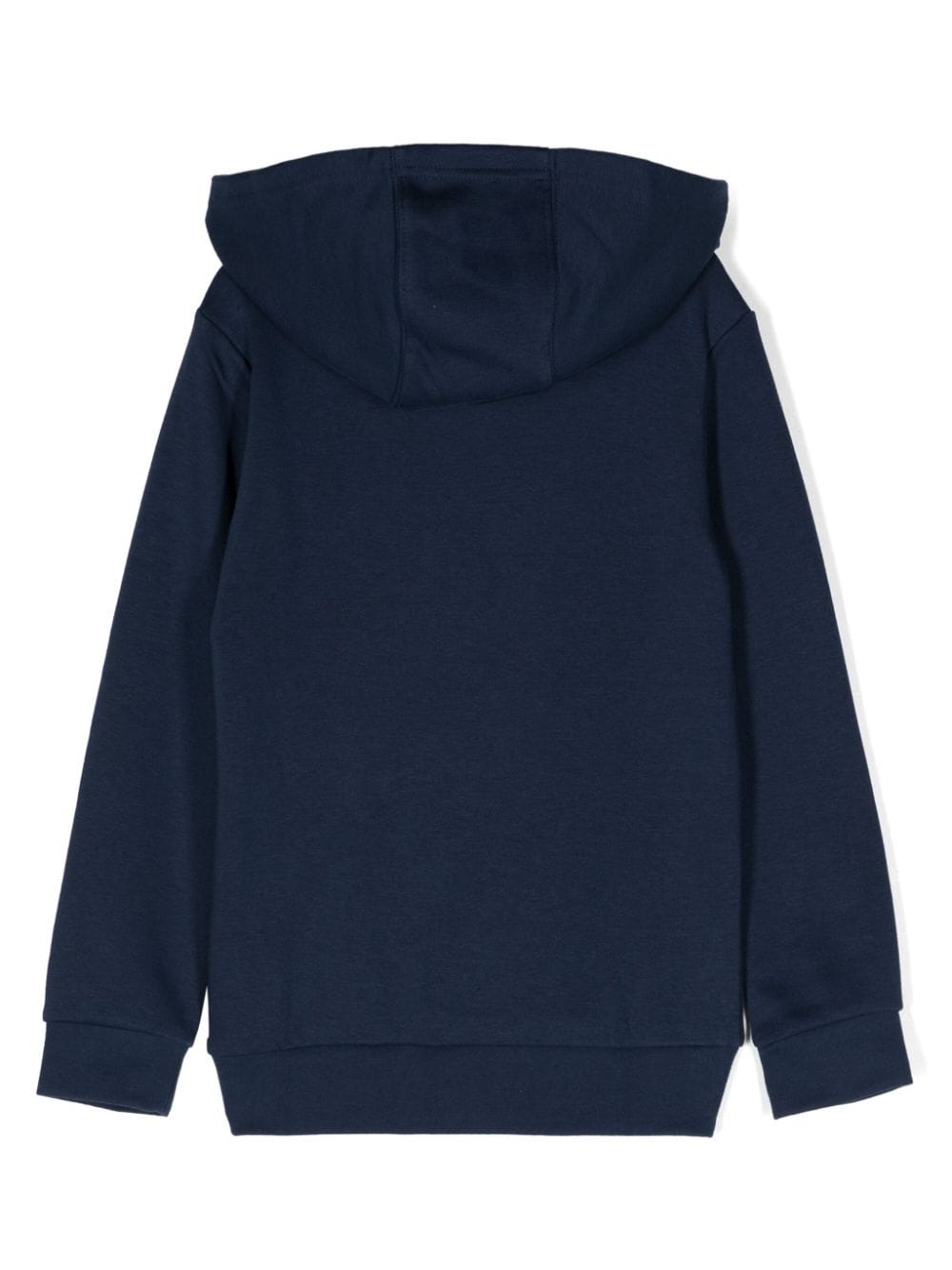 Shop Adidas Originals Logo-embroidered Cotton Blend Hoodie In Blue