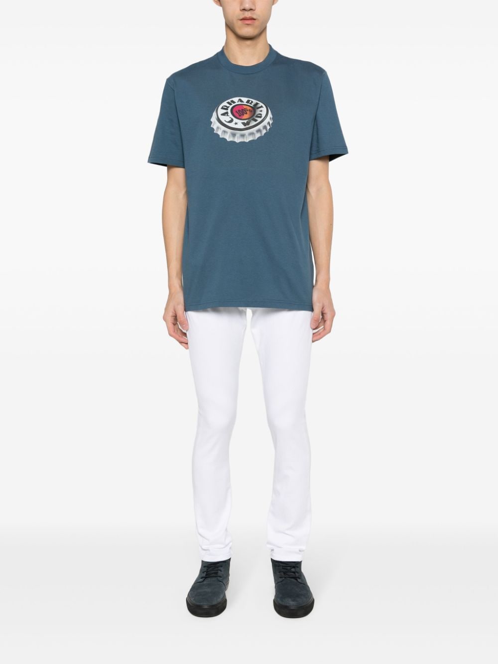 Carhartt WIP T-shirt met print Blauw