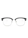 Gucci Eyewear Interlocking G-arm square-frame glasses - Silver