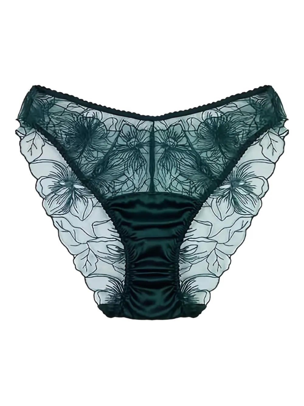 Fleur Of England Eva floral-lace briefs | Green | Image 1