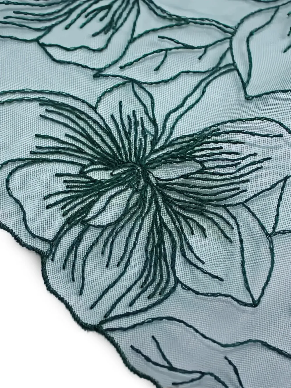 Fleur Of England Eva slip met bloemenkant - Groen