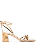 Gianvito Rossi Brielle 60mm mirrored leather sandals - Gold