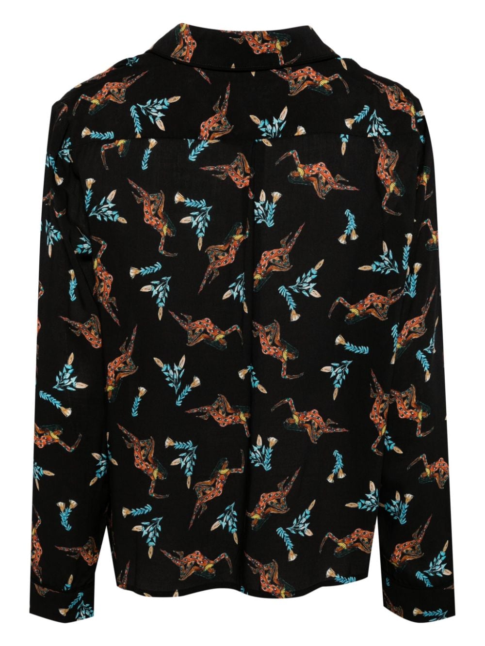 Rixo Austin graphic-print pyjama set - Zwart