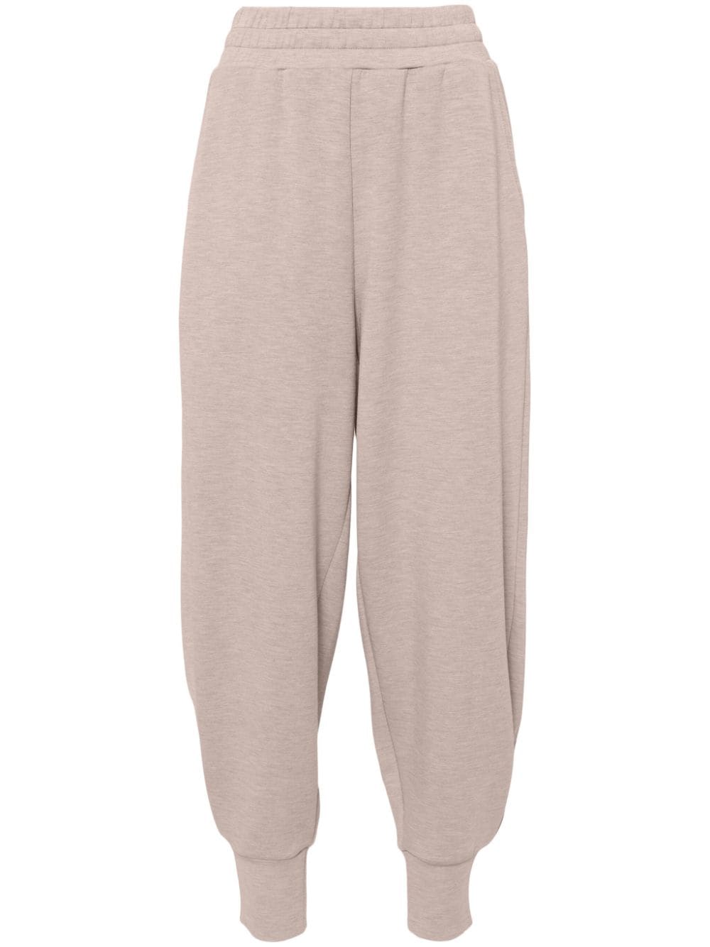 mélange-effect tapered trousers