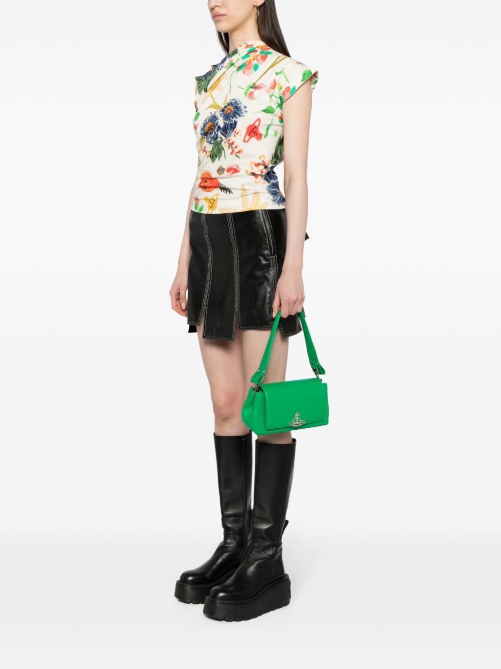 Shop Vivienne Westwood Medium Hazel Shoulder Bag In Green