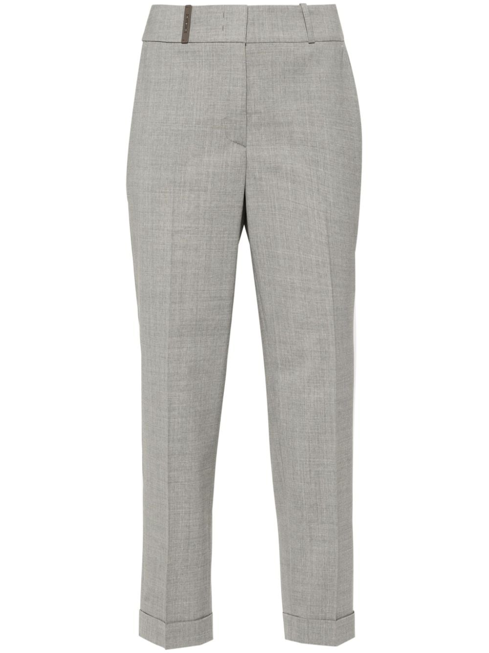 Peserico Tapered Tailored Trousers In Grey