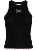 Chiara Ferragni logo-print ribbed tank top - Black