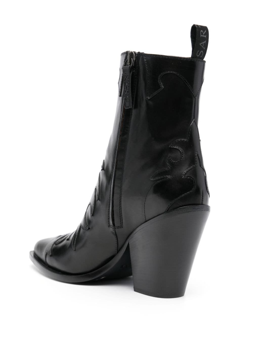 Sartore 100mm leather boots Black