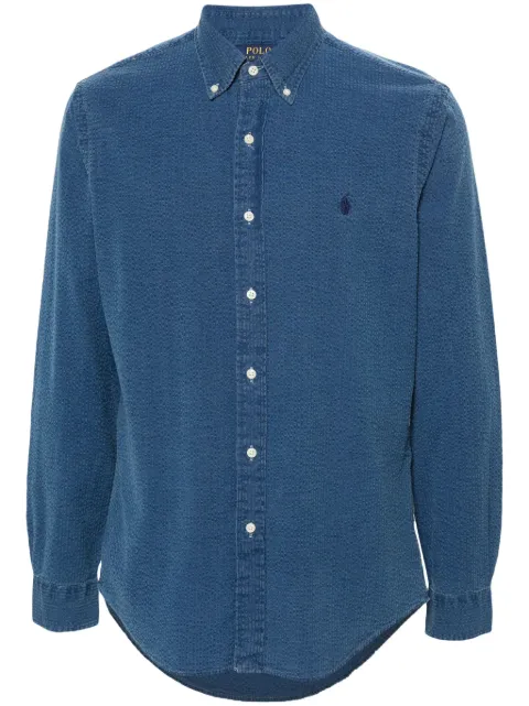 Polo Ralph Lauren Polo Pony-embroidery seersucker shirt
