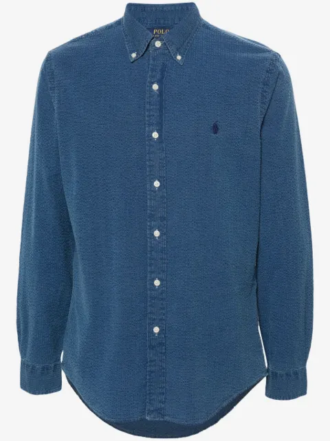 Polo Ralph Lauren Seersucker-Hemd mit Polo Pony-Stickerei