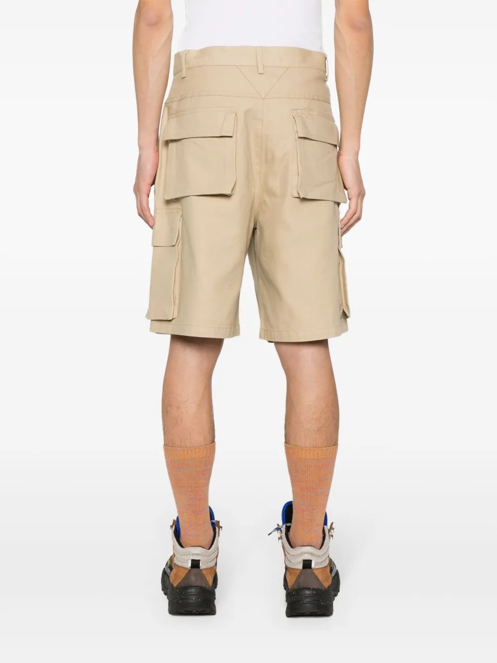 Shop Represent Logo-plaque Cargo Shorts In Neutrals