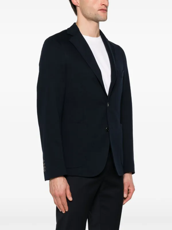 Peserico single-breasted Cotton Blazer | Blue | FARFETCH