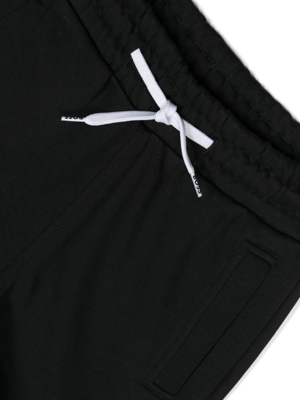 BOSS Kidswear Katoenen shorts met logoprint Zwart