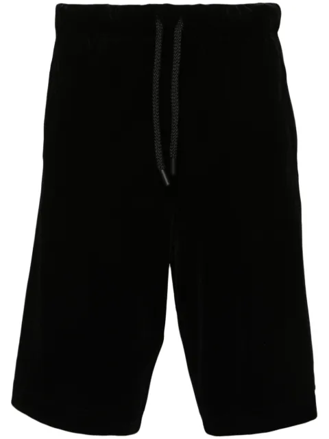 Versace Jeans Couture short en velours à patch logo