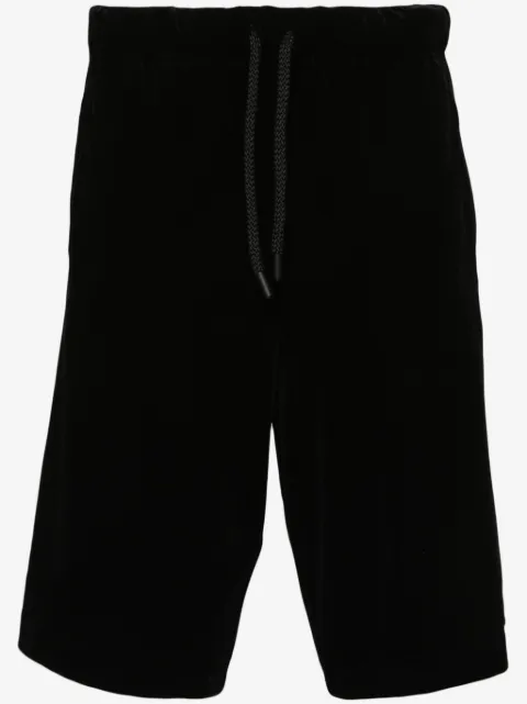 Versace Jeans Couture logo-patch velvet shorts 