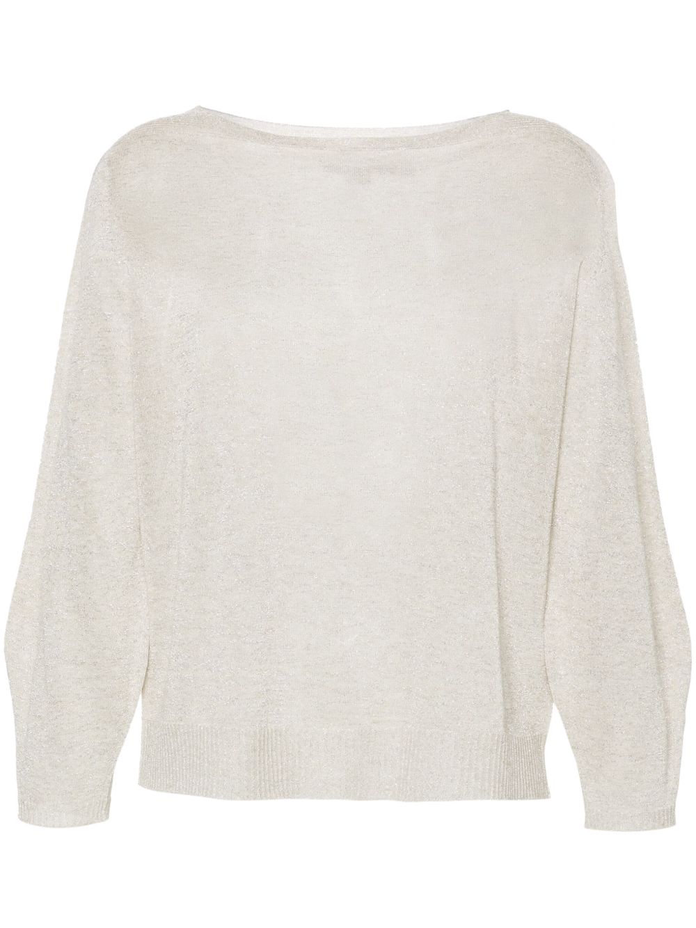 lurex fine-knit jumper