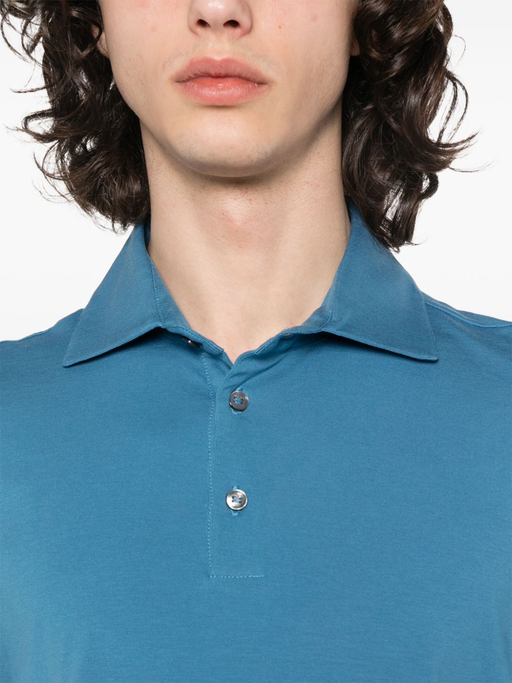 Shop Malo Jersey Polo-shirt In Blue