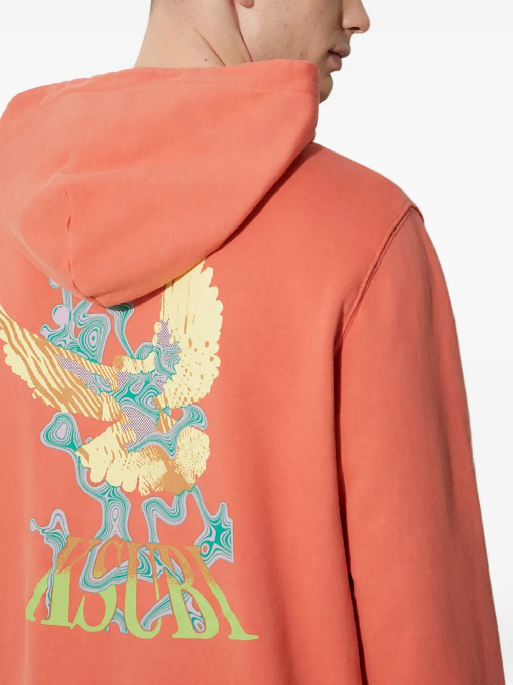 Ksubi Grafische gebreide trui met capuchon Oranje