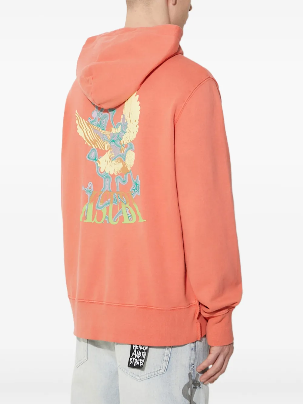 Ksubi Grafische gebreide trui met capuchon Oranje