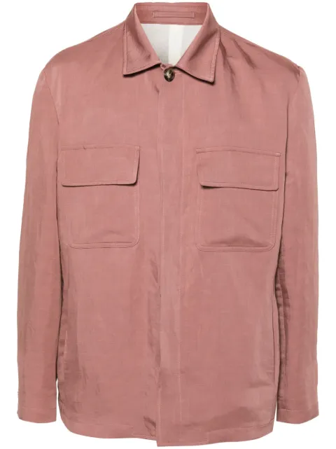Lardini spread-collar shirt jacket