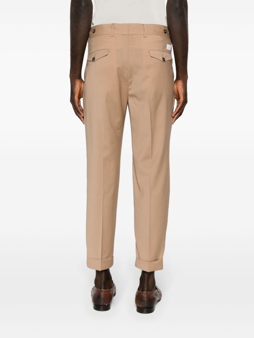 Shop Manuel Ritz Mid-rise Pleated Trousers In Neutrals