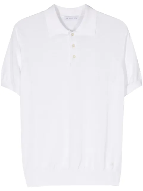 Manuel Ritz logo-embroidered fine-knit polo shirt