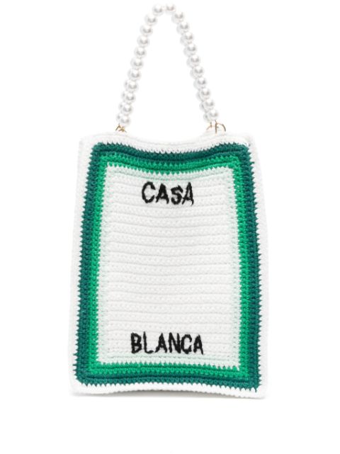 Casablanca crochet-knit tote bag