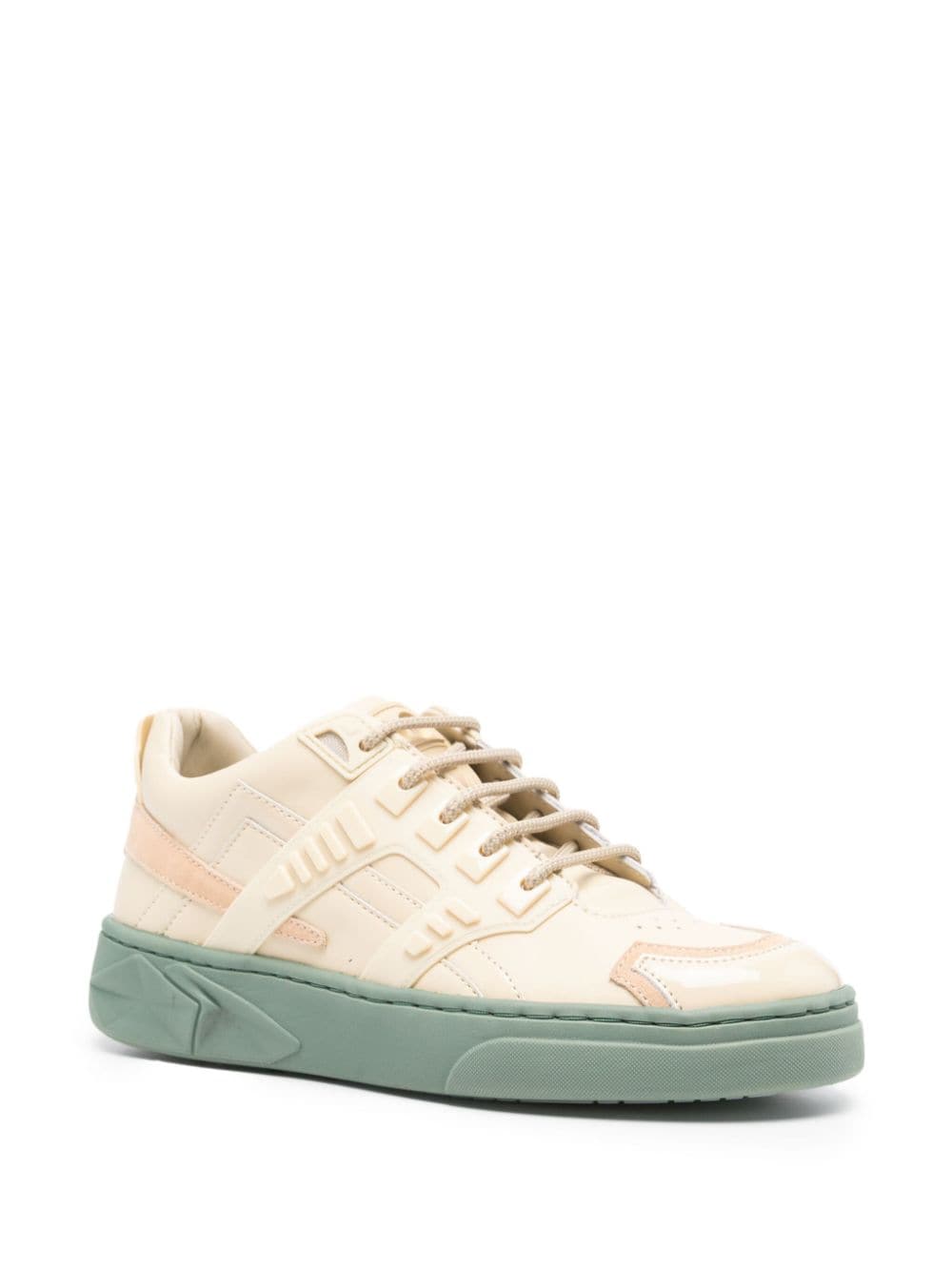 Hide&Jack Mini Silverstone leren sneakers - Beige