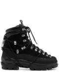 HELIOT EMIL lace-up leather hiking boots - Black