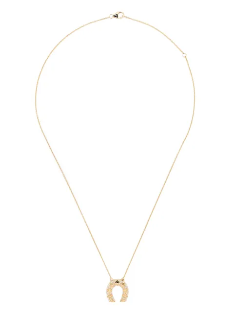 Harwell Godfrey collar Mini Horseshoe en oro amarillo de 18kt con dije
