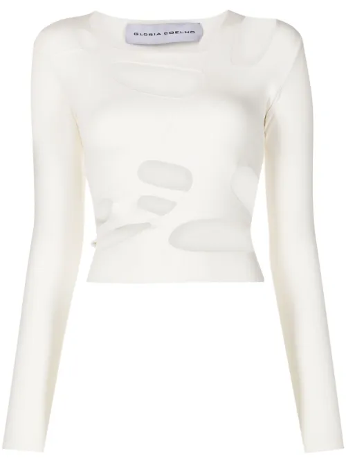 T-shirt à détail de découpes - Gloria Coelho - Modalova